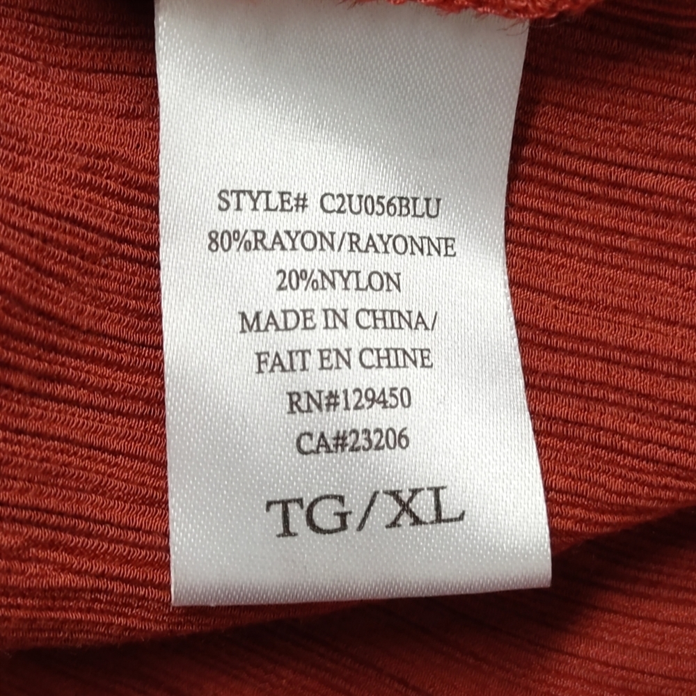 Women's Rust Button-Up Blouse - Picture 12 of 12